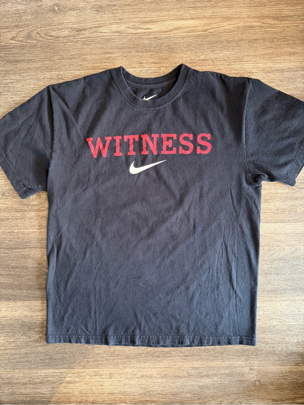 Nike Men’s 'WITNESS' Graphic Tee - Black with Red Logo